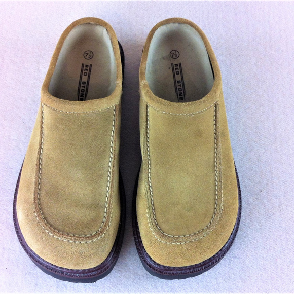 Redstone Shoes - REDSTONE Mules Golden Suede Sz 7.5M